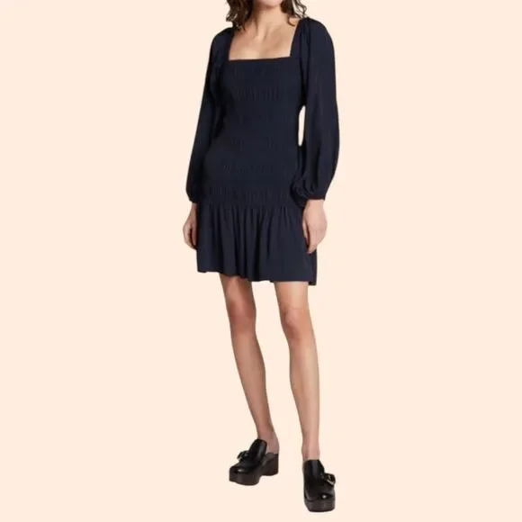 sachin and babi light blue dress ganni dress womanbroderie anglaise denim mini dress